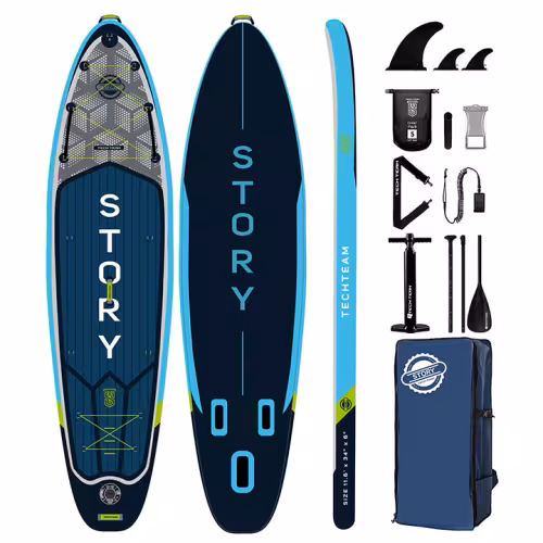 SUP-доска надувная Tech Team Fuse, 365x86x15 см, бирюзовый