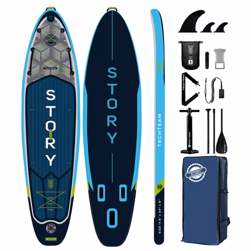 SUP-доска надувная Tech Team Fuse, 365x86x15 см, бирюзовый