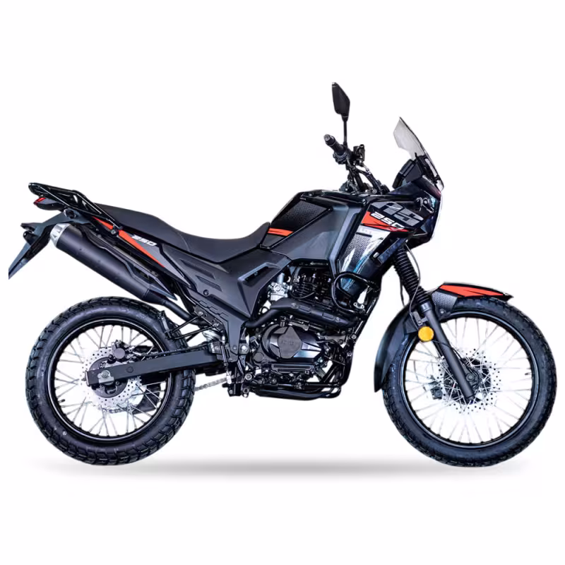Мотоцикл турэндуро Loncin MS250, черный