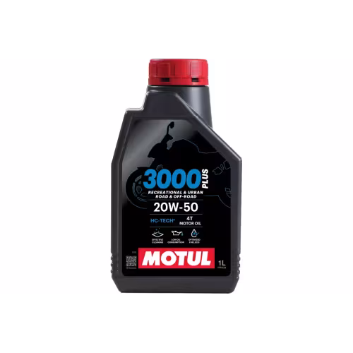 Масло моторное синтетическое для 4Т двигателей Motul 3000 Plus 20W50, 1 л