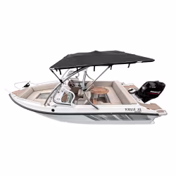 Лодка алюминиевая Vboats Yava XL Bowrider, белый с наклейкой