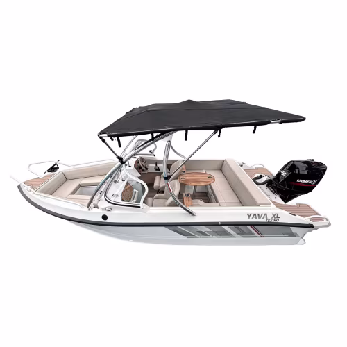 Лодка алюминиевая Vboats Yava XL Bowrider, белый с наклейкой