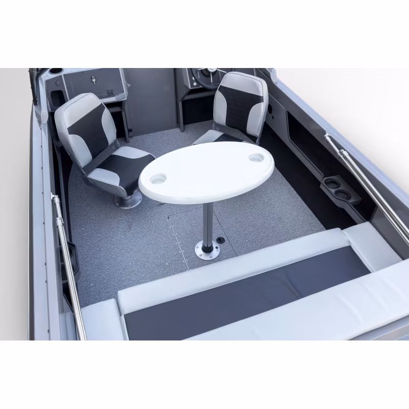 Лодка алюминиевая Vboats Yava XL Bowrider, белый с наклейкой