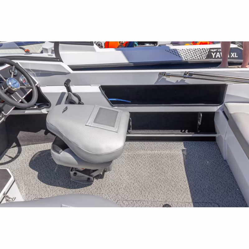 Лодка алюминиевая Vboats Yava XL Bowrider, белый с наклейкой