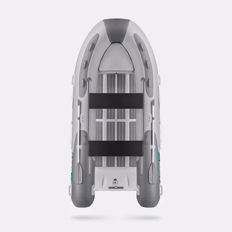 Лодка надувная РИБ Gladiator AL_A 420, светло-серый/темно-серый