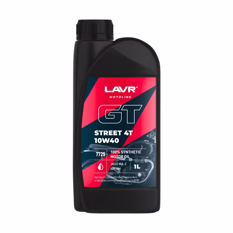Масло моторное синтетическое для 4Т двигателей Lavr Moto GT Street 10W40, 1 л