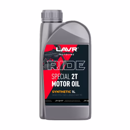 Масло моторное синтетическое для 2Т двигателей Lavr Moto Ride Special 2T FD, 1 л