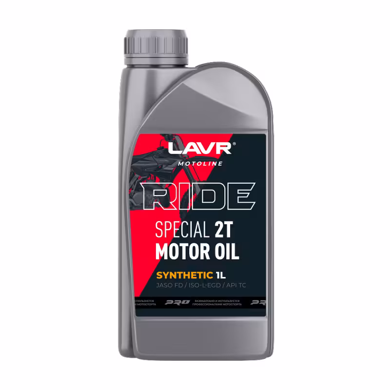 Масло моторное синтетическое для 2Т двигателей Lavr Moto Ride Special 2T FD, 1 л