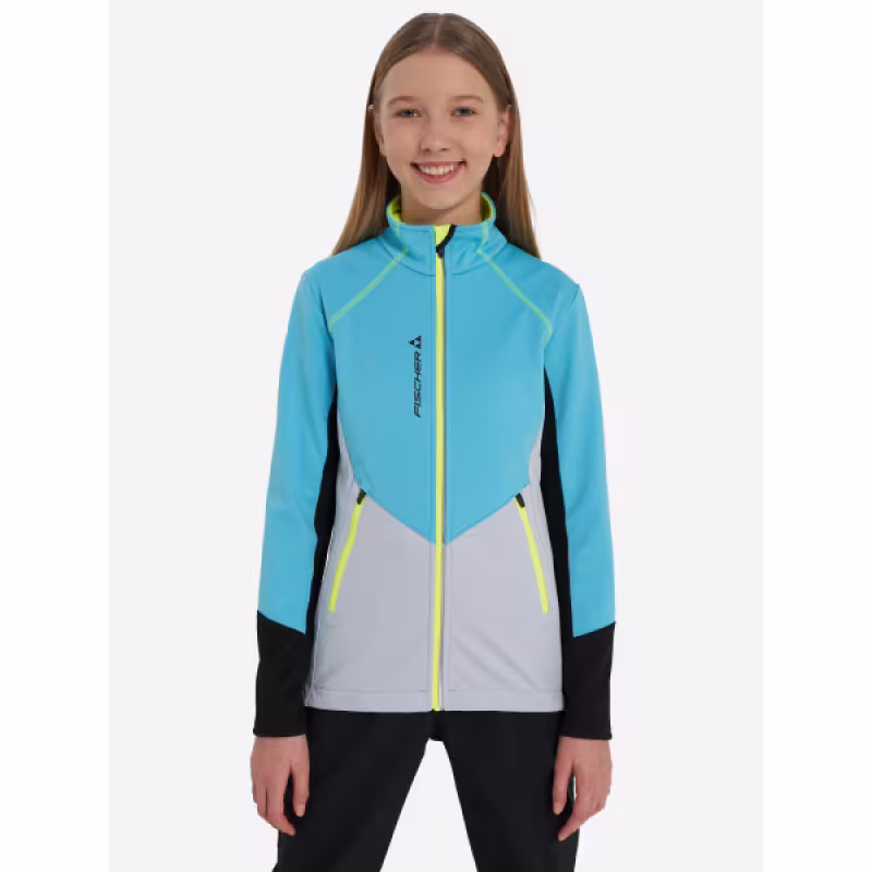 Куртка детская Fischer Softshell Warm, бирюзовый/серый, 164 см