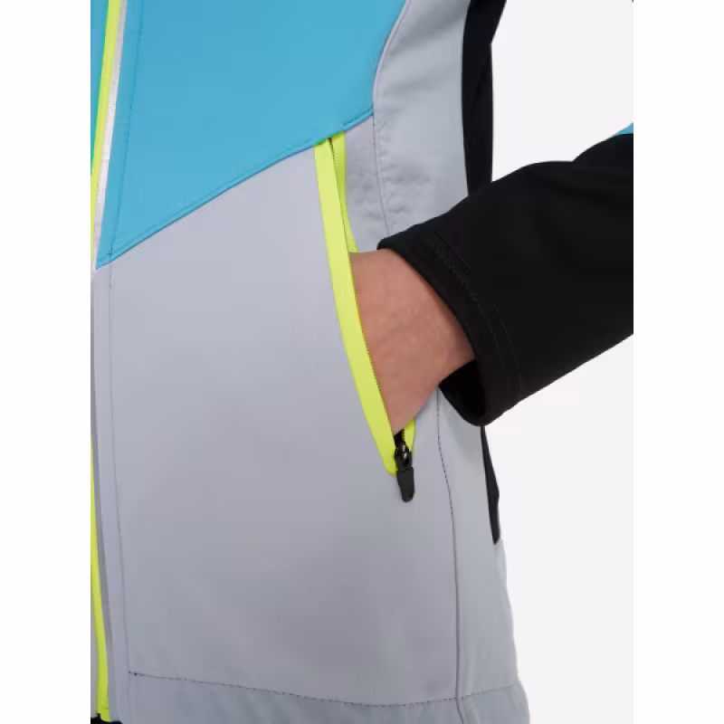 Куртка детская Fischer Softshell Warm, бирюзовый/серый, 164 см