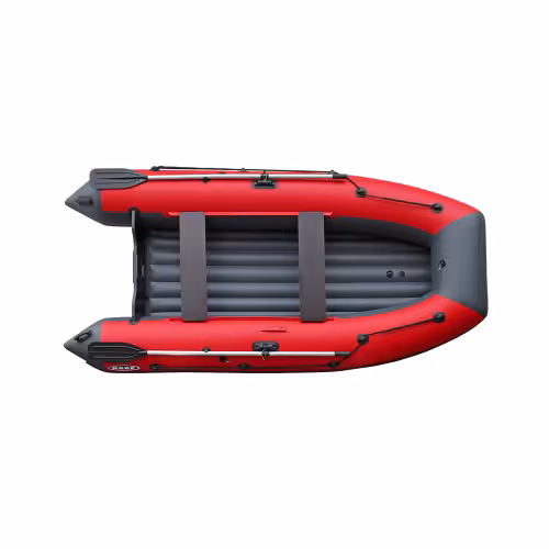 Лодка надувная ПВХ Angler Reef 340 НД, темно-серый/красный