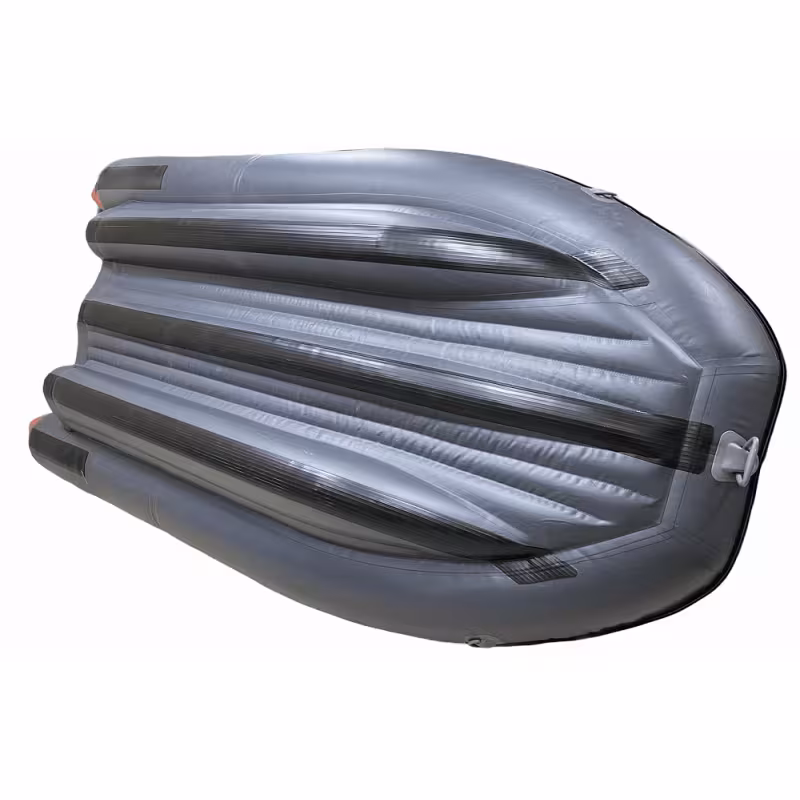 Лодка надувная ПВХ с фальшбортом Angler Skat Triton 400, НДНД, темно-серый/красный