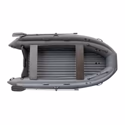 Лодка надувная РИБ с фальшбортом Angler Tornado 430 Skat Fi, серый