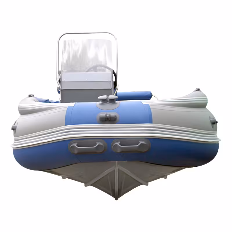 Лодка надувная РИБ с фальшбортом Angler Tornado 430 Skat Fi, серый