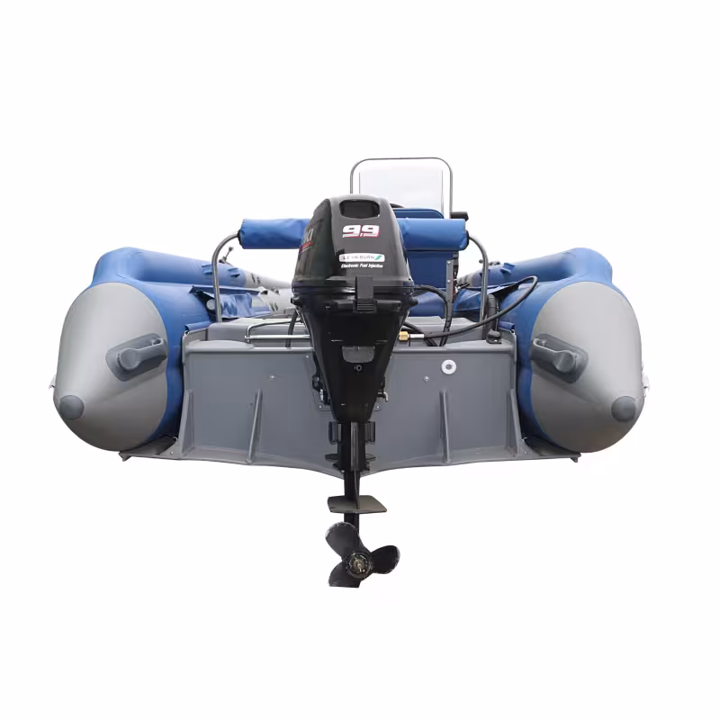 Лодка надувная РИБ с фальшбортом Angler Tornado 430 Skat Fi, серый