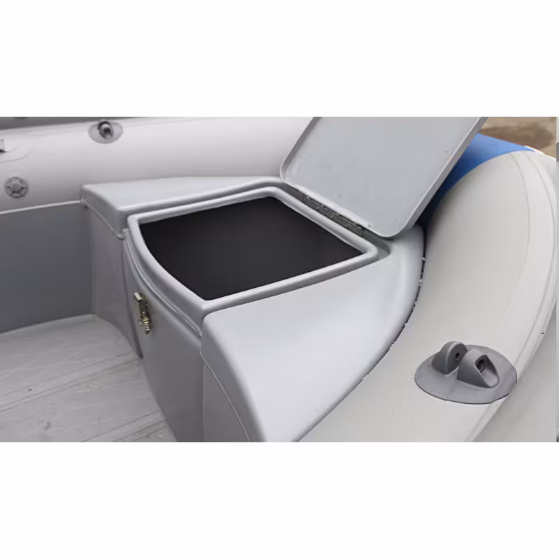 Лодка надувная РИБ с фальшбортом Angler Tornado 430 Skat Fi, серый