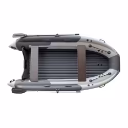 Лодка надувная РИБ с интегрированным фальшбортом Angler Tornado 430 Skat Fi, серый