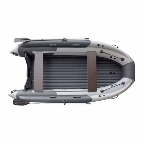 Лодка надувная РИБ с интегрированным фальшбортом Angler Tornado 430 Skat Fi, серый