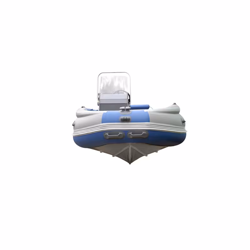 Лодка надувная РИБ с интегрированным фальшбортом Angler Tornado 430 Skat Fi, серый