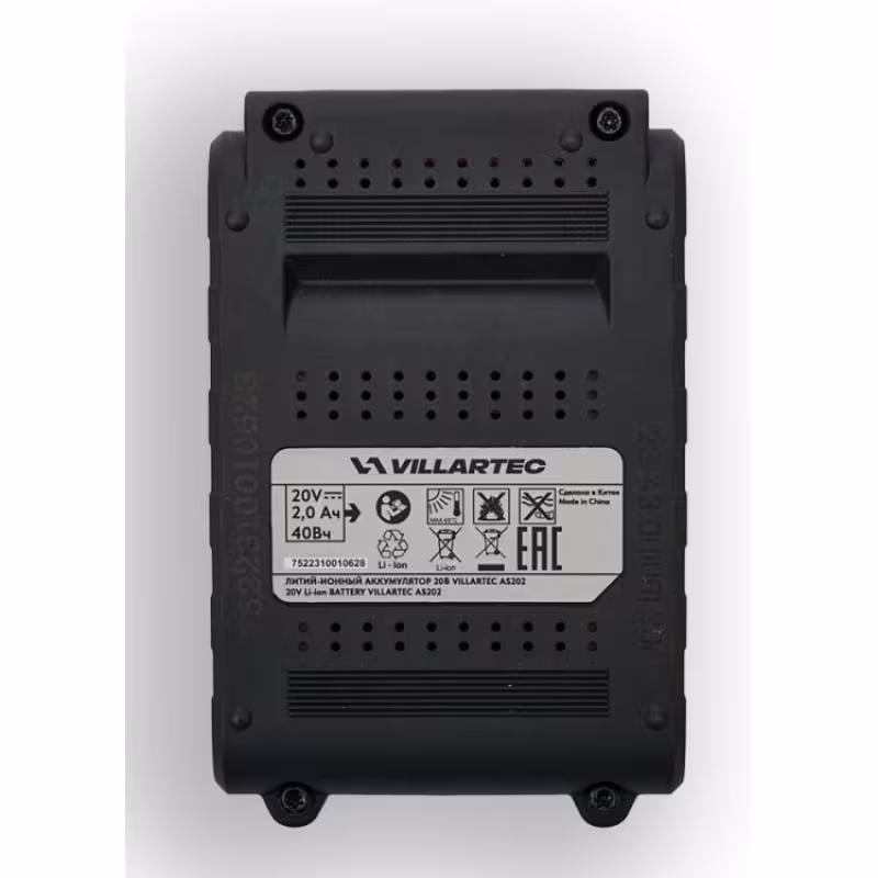 Аккумулятор Villartec AS202, Li-Ion, 20В, 2Ач