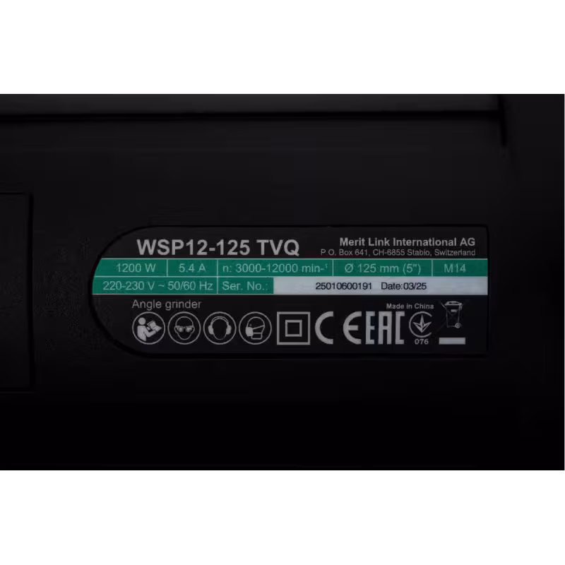 Шлифмашина угловая сетевая DWT WSP12-125 TVQ
