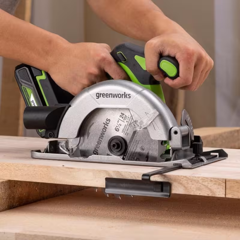 Пила дисковая аккумуляторная Greenworks GD24CS165