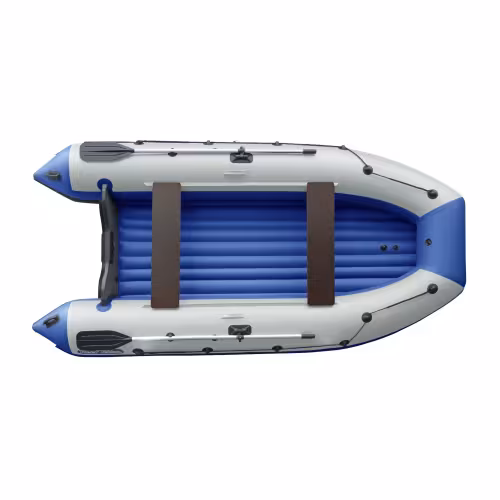 Лодка надувная ПВХ Angler Reef Triton 420 НДНД, синий/серый