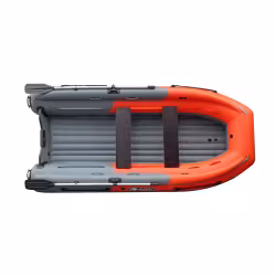Лодка надувная ПВХ с фальшбортом Angler Reef Triton 400 S-Max НДНД, оранжевый/темно-серый