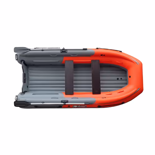 Лодка надувная ПВХ с фальшбортом Angler Reef Triton 400 S-Max НДНД, оранжевый/темно-серый