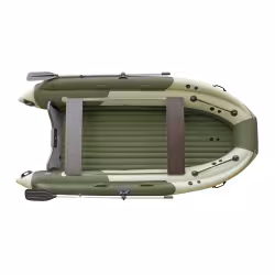 Лодка надувная РИБ с фальшбортом Angler Tornado 430 Skat Fi, хаки/оливковый