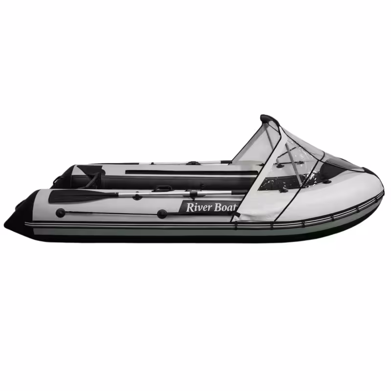 Тент носовой для лодок RiverBoats RB-390-430, серый
