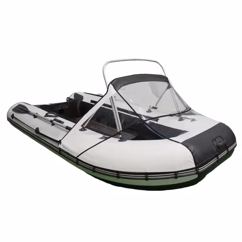 Тент носовой с троллинговой дугой для лодок RiverBoats RB-300-340 (НДНД), серый