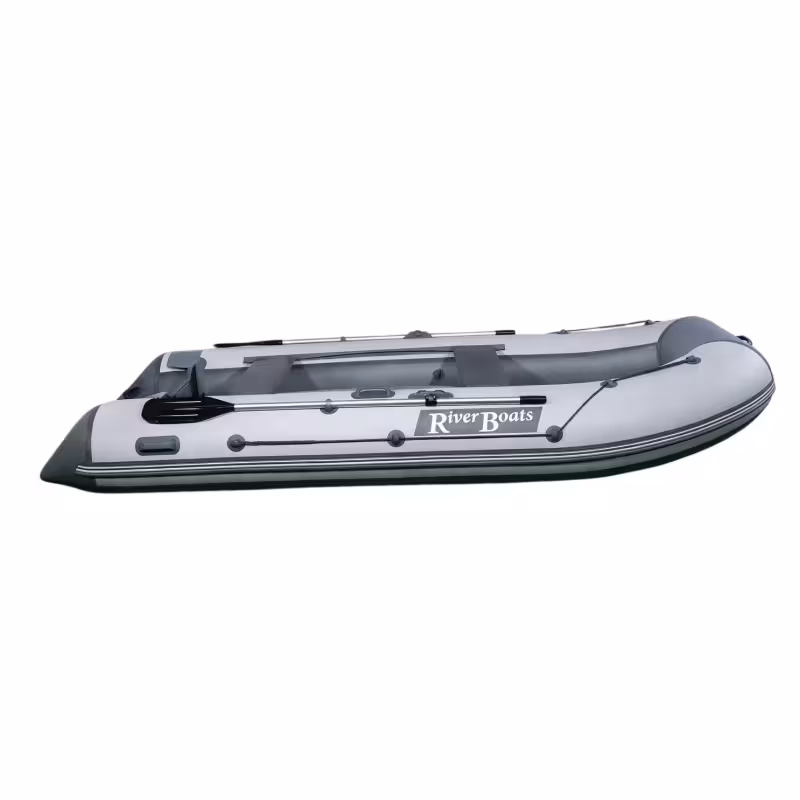 Лодка надувная ПВХ RiverBoats RB-350 НДНД, оранжевый/черный