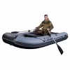 Лодка надувная ПВХ RiverBoats RB-350, пайол фанерный, серый/черный