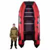 Лодка надувная ПВХ RiverBoats RB-370, пайол фанерный, тиффани/черный
