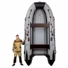 Лодка надувная ПВХ RiverBoats RB-390 НДНД, оранжевый/черный