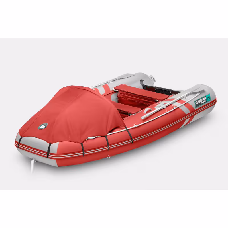 Лодка надувная ПВХ Gladiator E350PRO НДНД, красный/белый