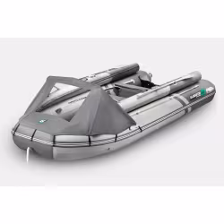 Лодка надувная ПВХ с фальшбортами Gladiator E450X PRO НДНД, светло-серый/темно-серый