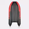 Лодка надувная ПВХ с фальшбортами Gladiator E450X PRO НДНД, красный/черный
