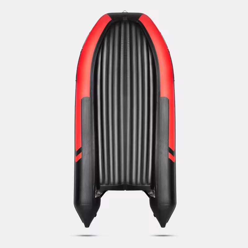Лодка надувная ПВХ с фальшбортами Gladiator E450X PRO НДНД, красный/черный