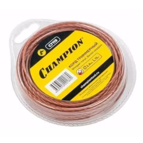 Корд триммерный Champion Whisper-twist C7119, квадрат витой, 2.4мм*15м