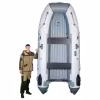 Лодка надувная ПВХ RiverBoats RB-350 НДНД, черный/серый