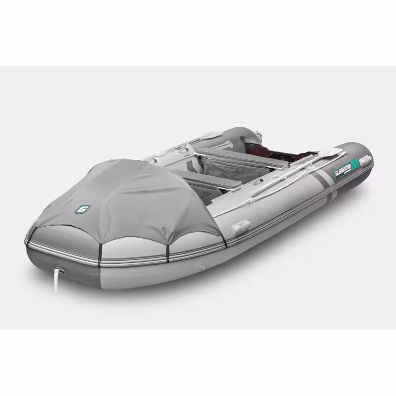 Лодка надувная ПВХ Gladiator E450PRO НДНД, светло-серый/темно-серый