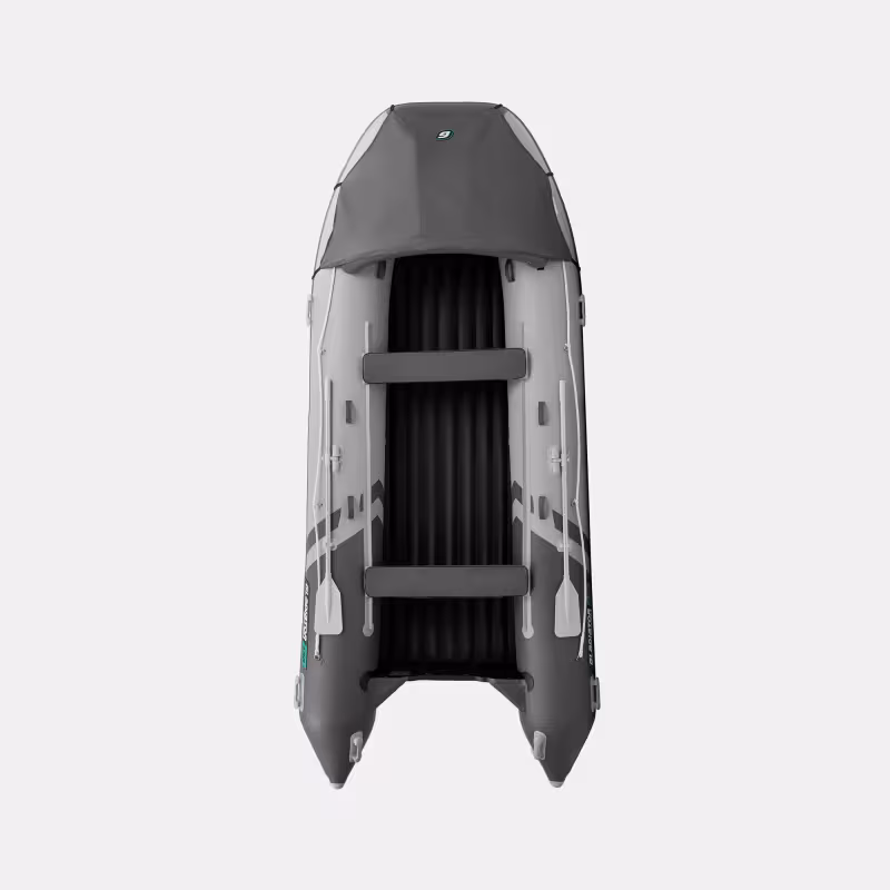 Лодка надувная ПВХ Gladiator E450PRO НДНД, светло-серый/темно-серый