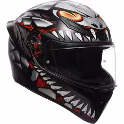 Мотошлем AGV K1 S Lyzard Matt Black/Grey/Red, матовыйчерный/серый/красный, размер M