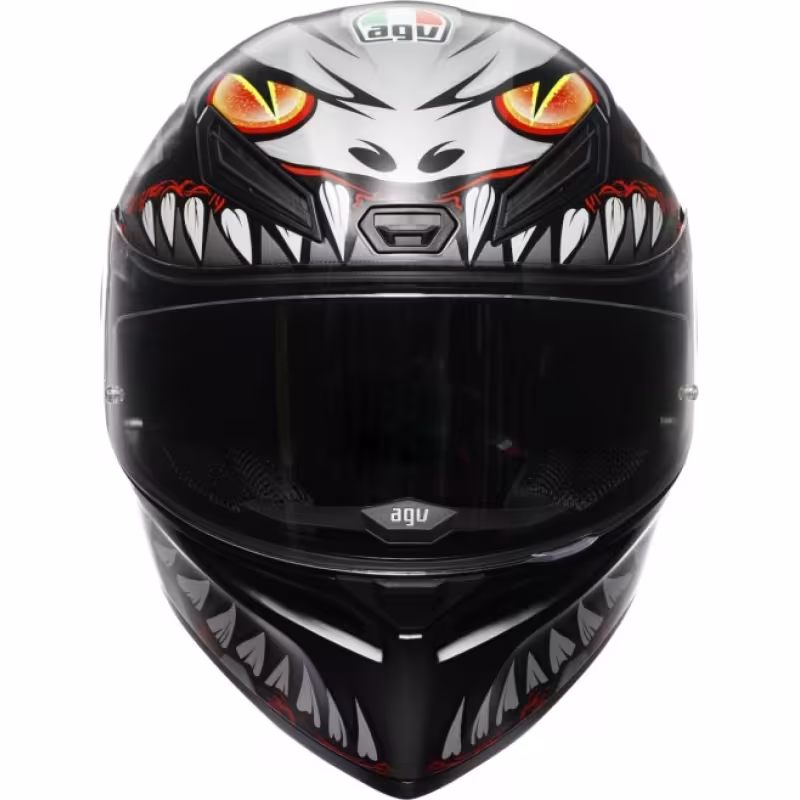 Мотошлем AGV K1 S Lyzard Matt Black/Grey/Red, матовыйчерный/серый/красный, размер M