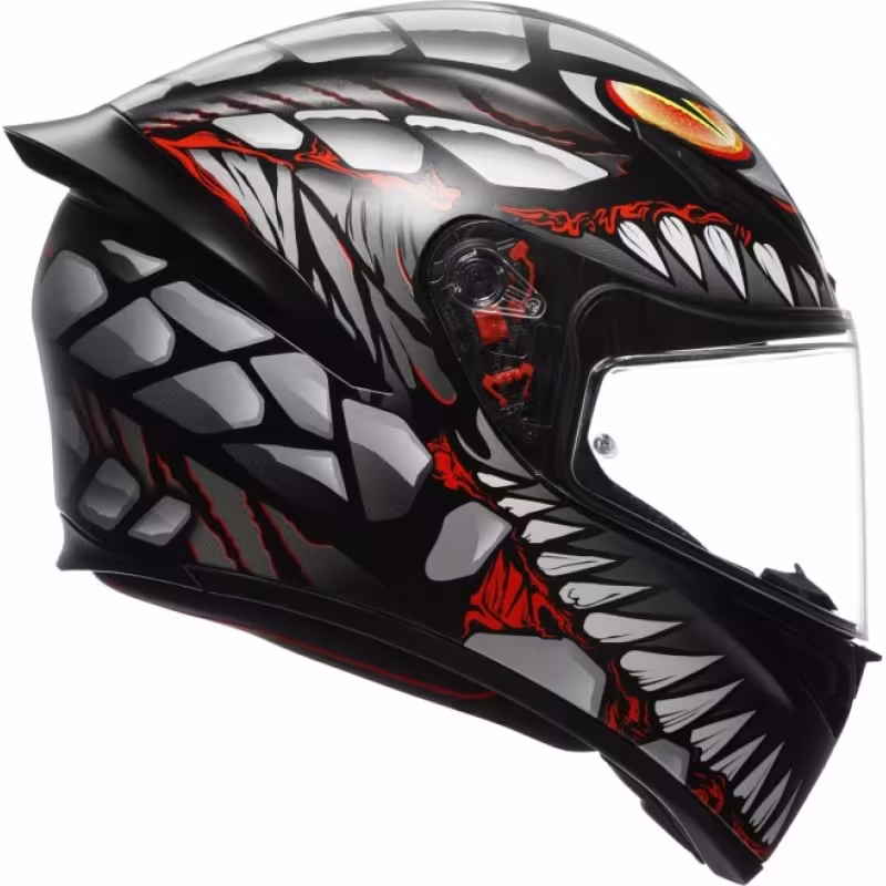 Мотошлем AGV K1 S Lyzard Matt Black/Grey/Red, матовыйчерный/серый/красный, размер M