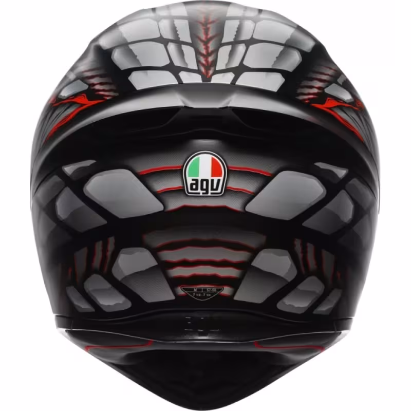 Мотошлем AGV K1 S Lyzard Matt Black/Grey/Red, матовыйчерный/серый/красный, размер M