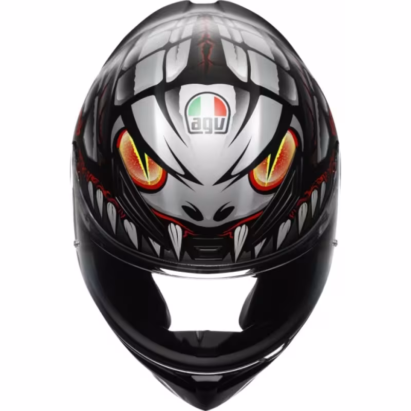 Мотошлем AGV K1 S Lyzard Matt Black/Grey/Red, матовыйчерный/серый/красный, размер M