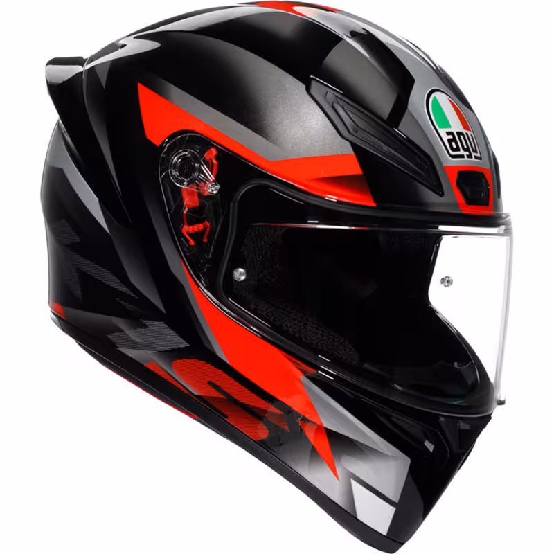 Мотошлем AGV K1 S Fastlap Black/Grey/Red, черный/серый/красный, размер L